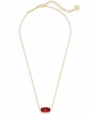 Kendra Scott Elisa Short Pendant Necklace / Gold Clear Berry