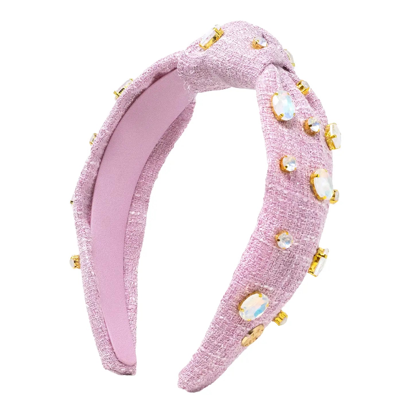 Embellished Slim Knot Headband | Oleander Pink