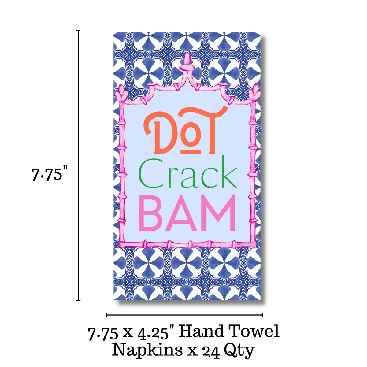 Mahjong Blue Tiles 24ct Guest Napkin Separates (3 Ply)