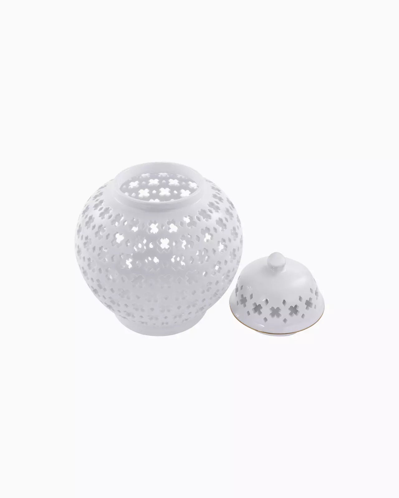 Small Ginger Jar | White Lattice