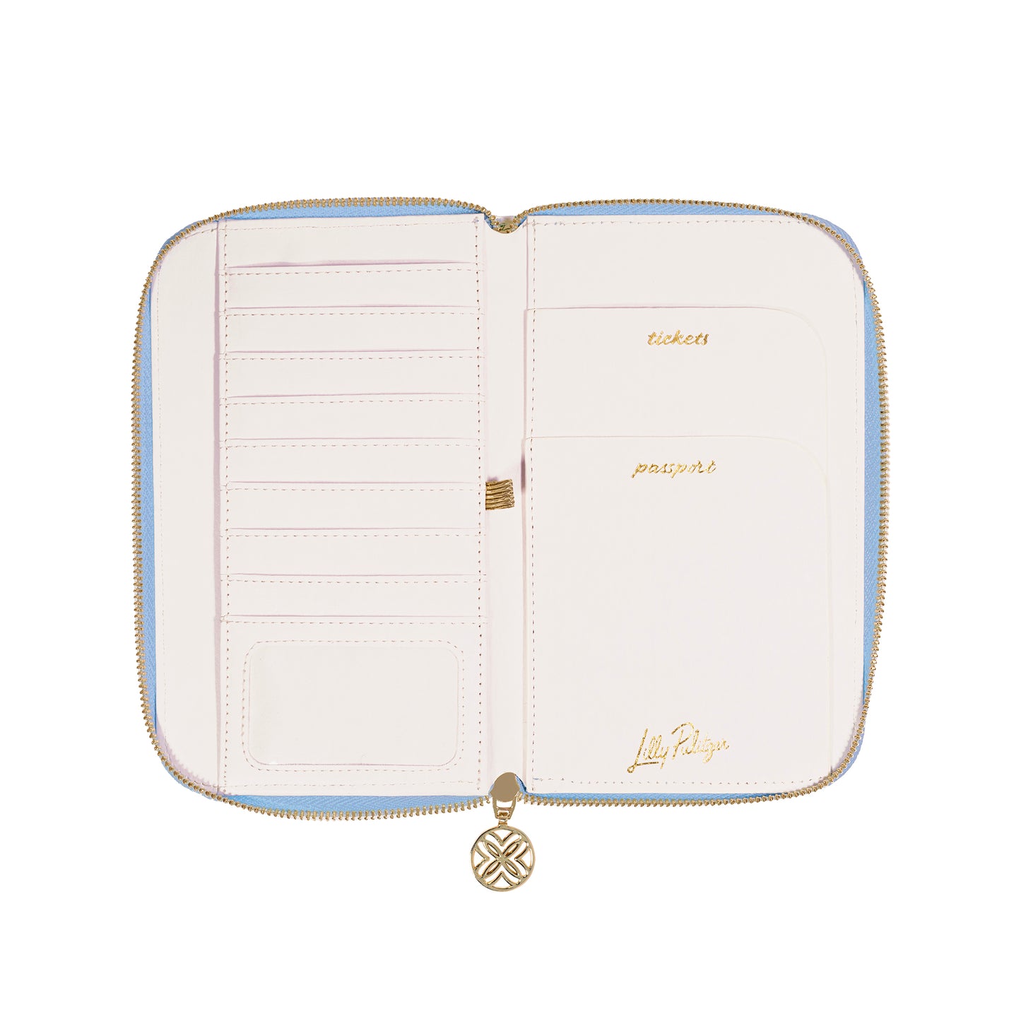 Travel Wallet, Bamboo Logo Trellis