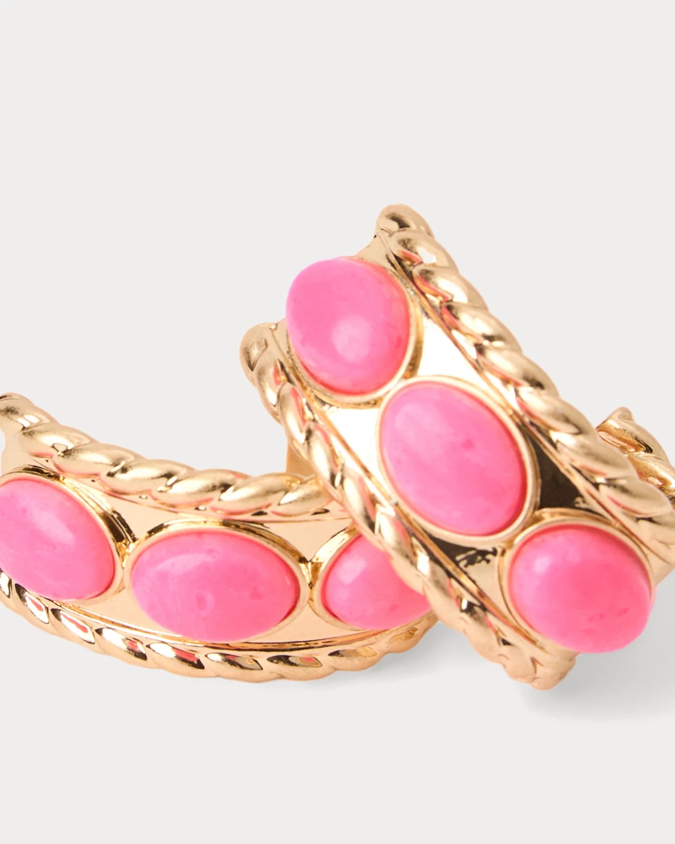 Sunshine Grove Hoop Earrings Cherry Blossom Pink