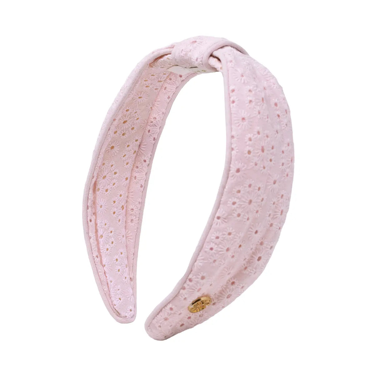 Eyelet Low Knot Headband | Conch Shell Pink