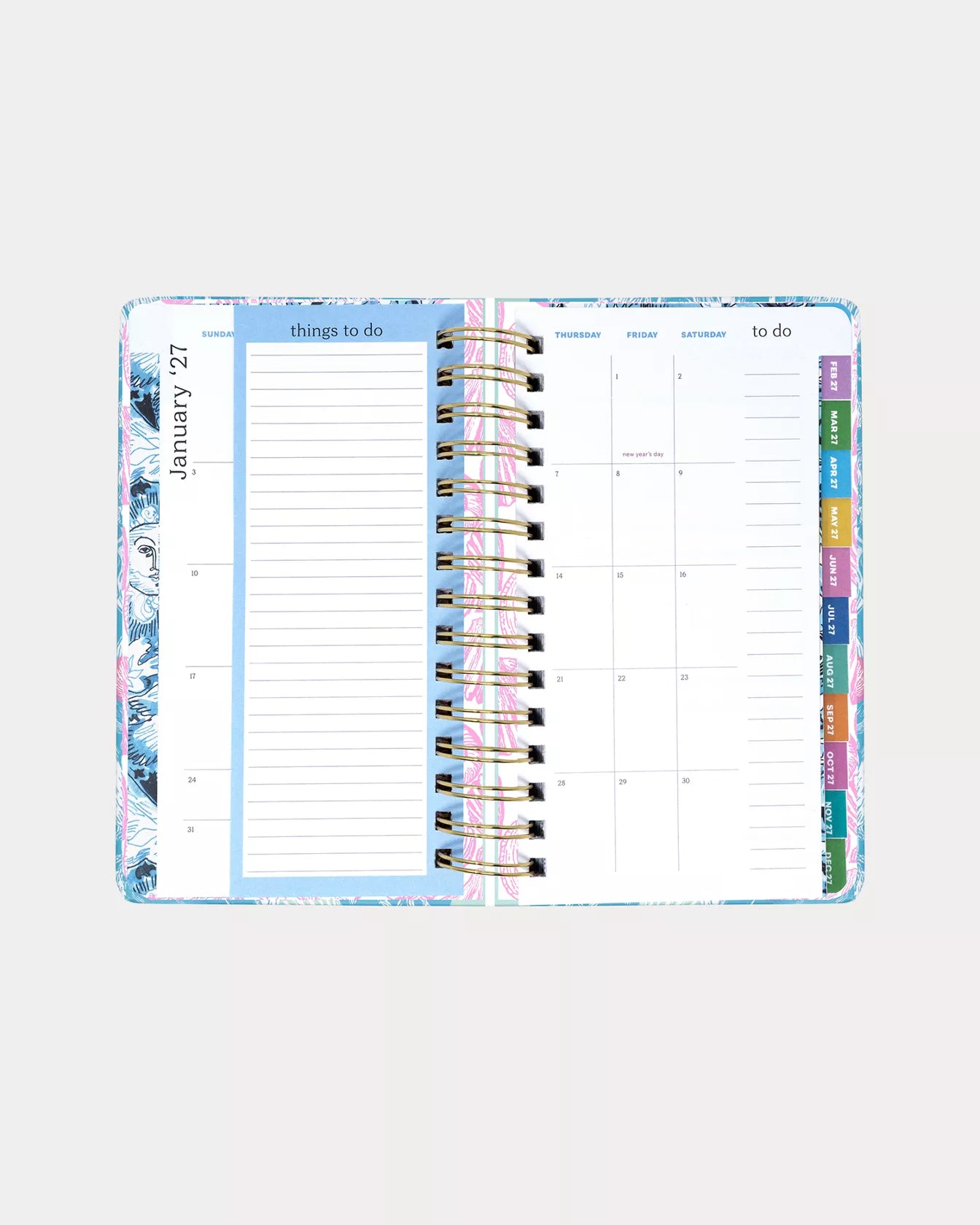 Medium 17 Month Agenda, Lovely Lilly