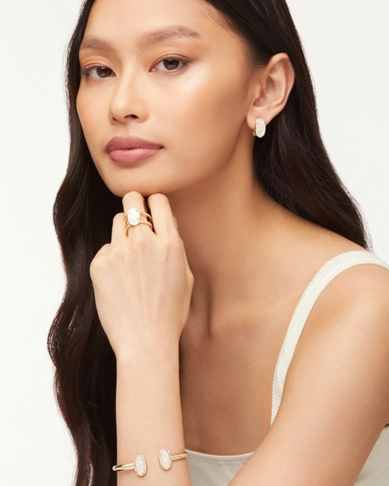 Kendra Scott Elton Cuff Bracelet / Gold Iridescent Drusy