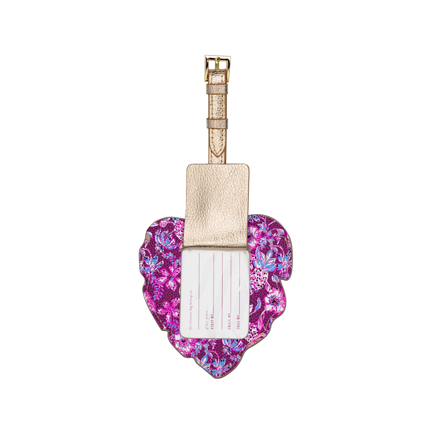 Shaped Luggage Tag, Amarena Cherry Tropical with a Twist