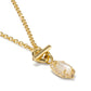 Kendra Scott Daphne Crystal Frame Toggle Necklace Gold Ivory Mother of Pearl