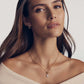 Daphne Crystal Frame Toggle Necklace Gold Green Malachite
