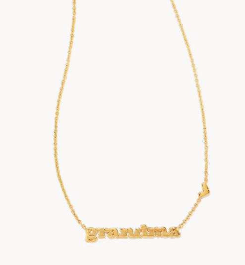 Kendra Scott Grandma Pendant Necklace / Gold