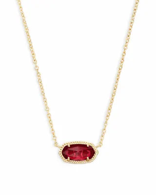 Kendra Scott Elisa Short Pendant Necklace / Gold Clear Berry