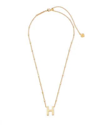 Kendra Scott Letter H Pendant Necklace / Gold