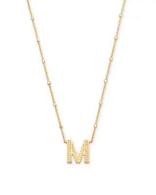 Kendra Scott Letter M Pendant Necklace / Gold