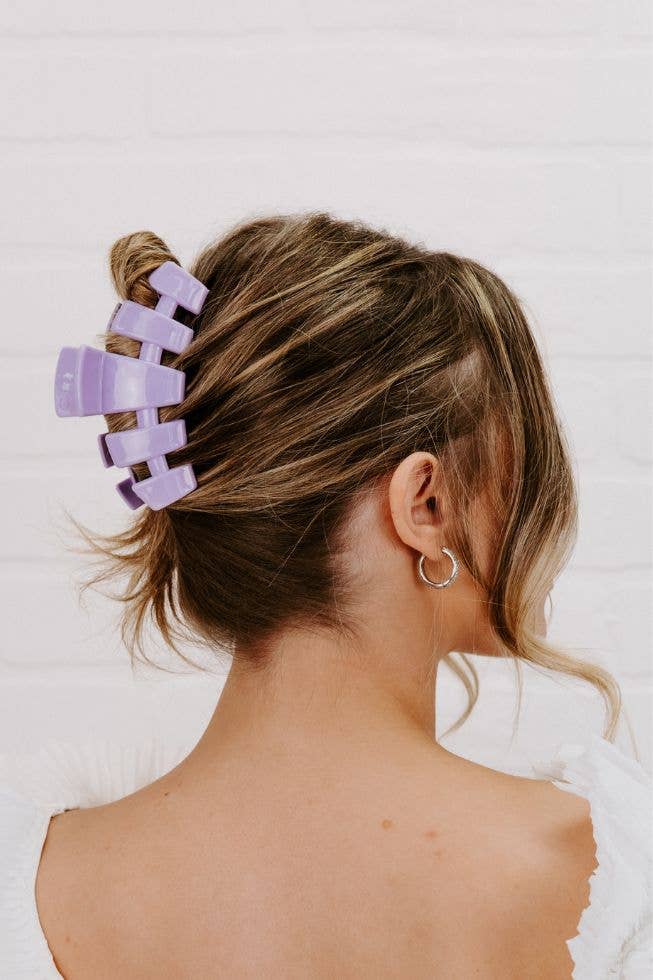 Classic Large Hair Clip - Lilac