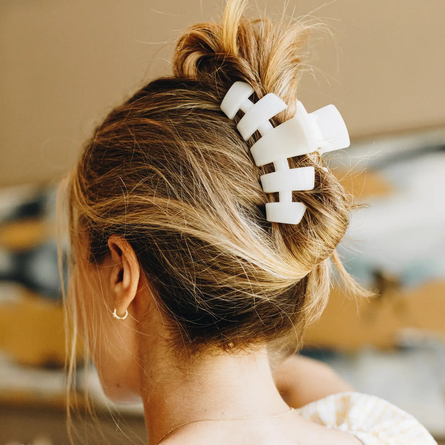 Classic Hair Clip - Large - Coconut White