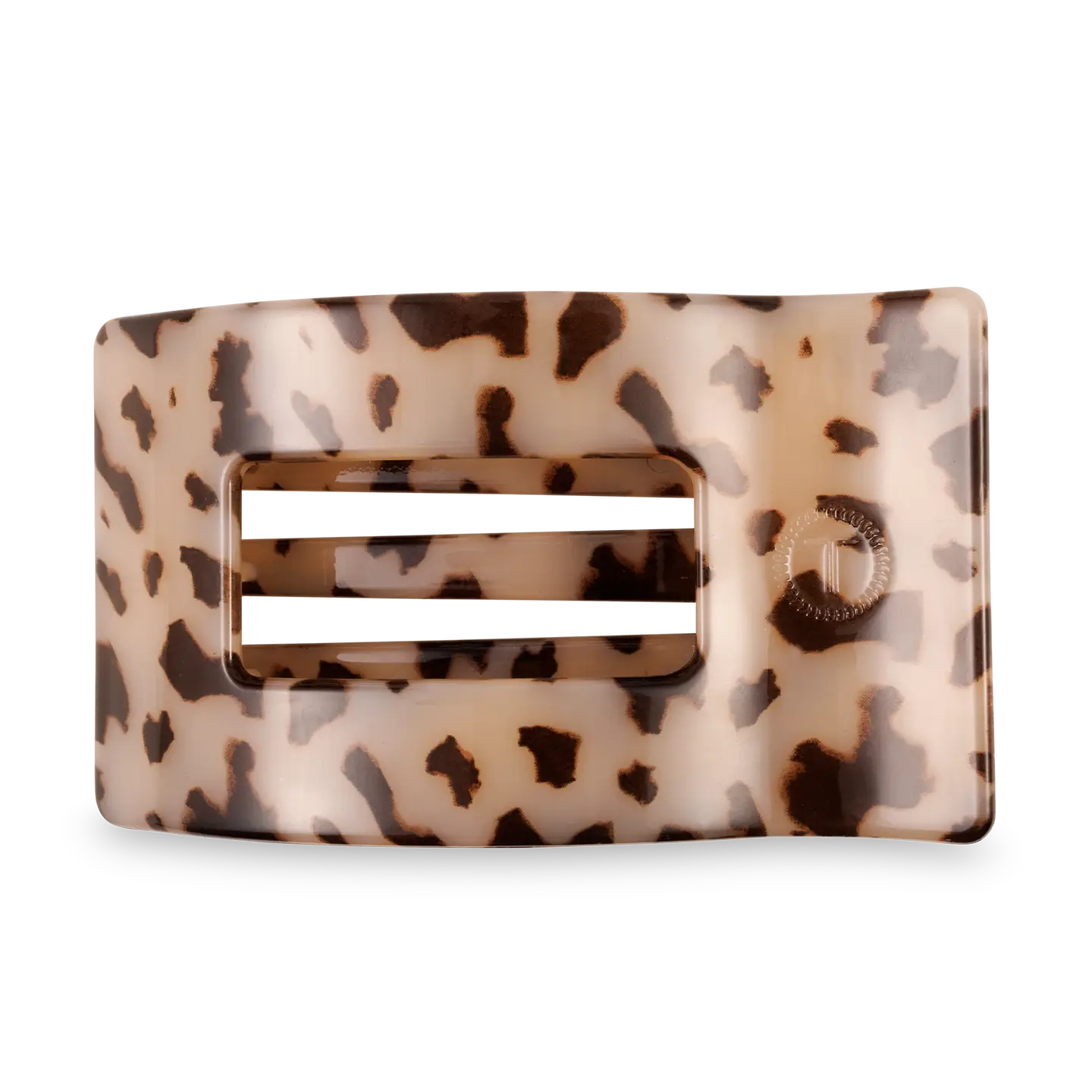 Flat Rectangle Hair Clip - Large - Blonde Tortoise