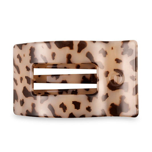 Flat Rectangle Hair Clip - Large - Blonde Tortoise