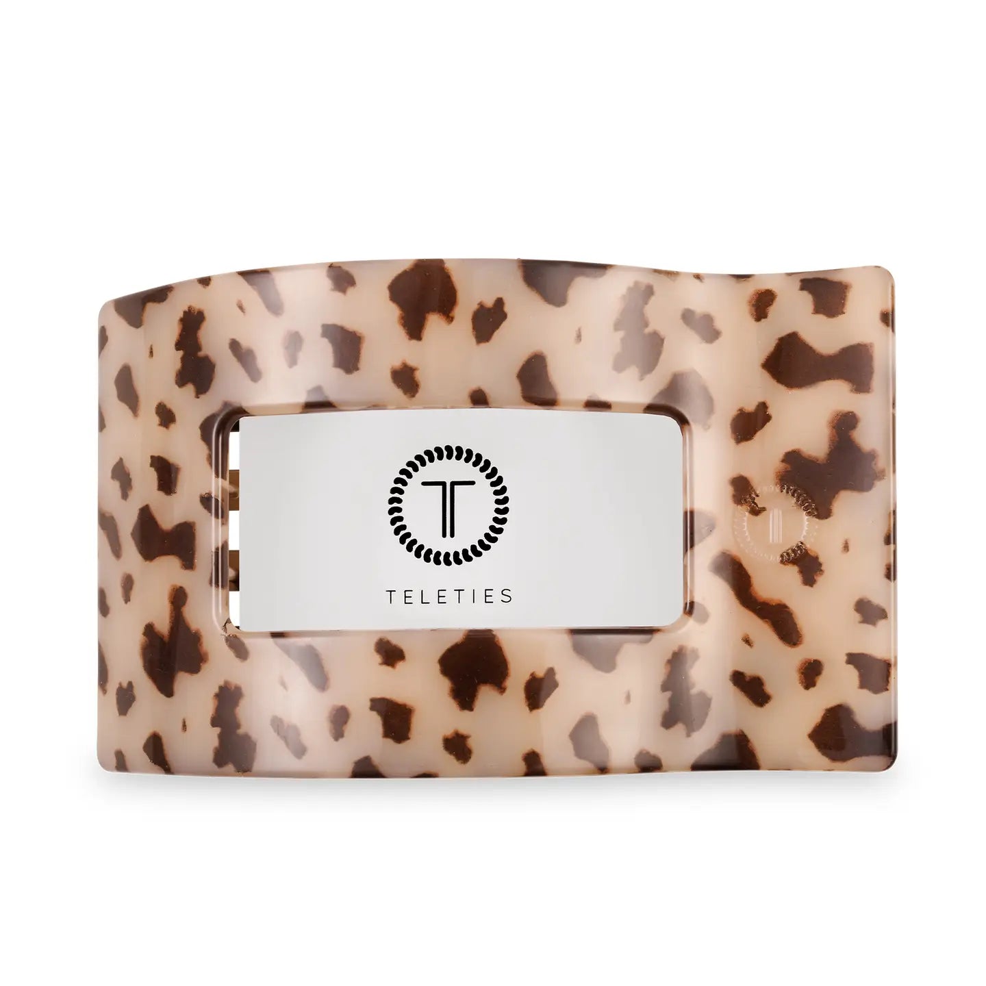 Flat Rectangle Hair Clip - Large - Blonde Tortoise