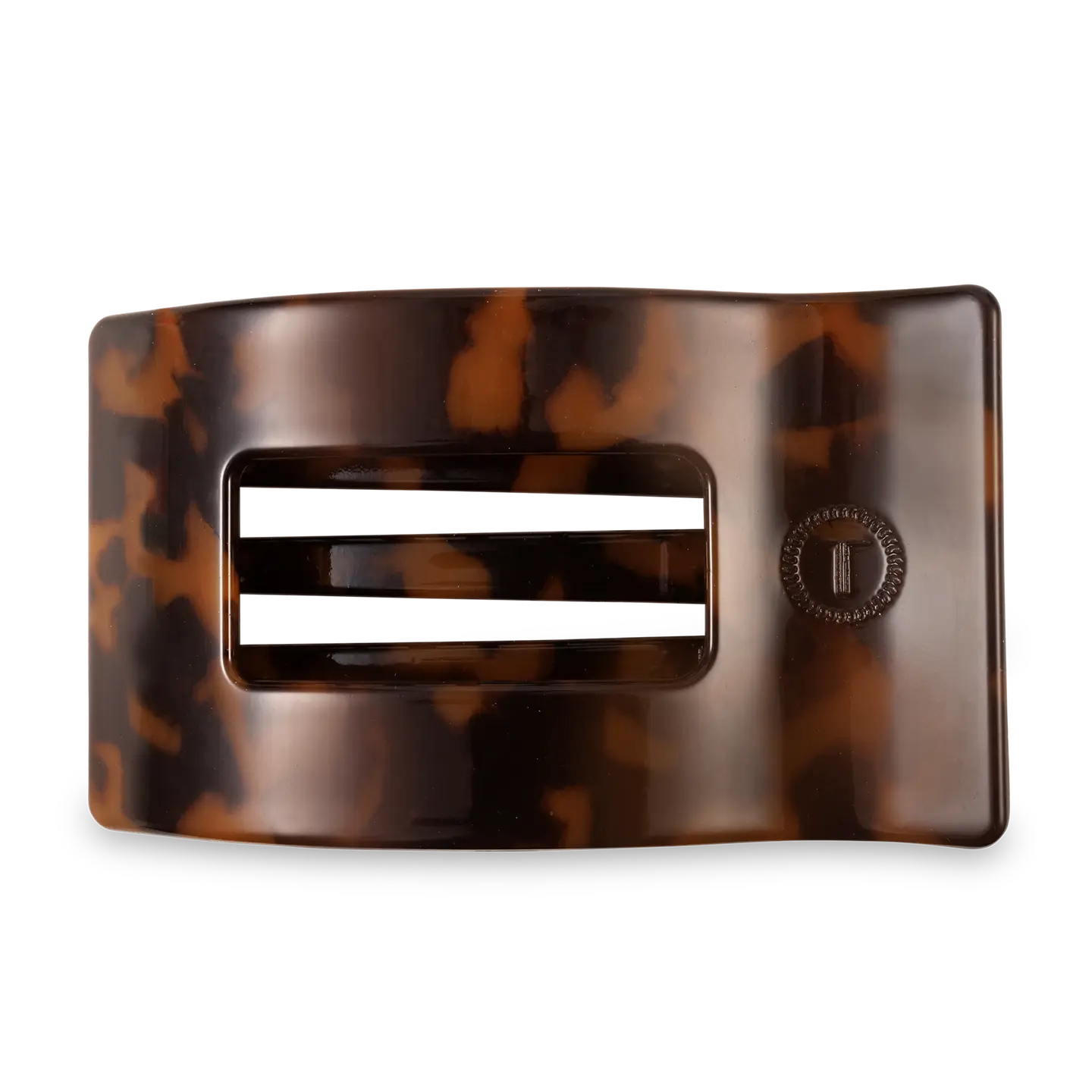 Flat Rectangle Hair Clip - Large - Tortoise