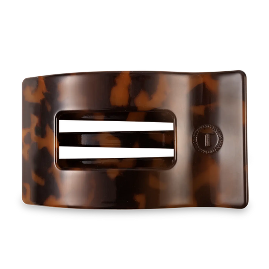 Flat Rectangle Hair Clip - Large - Tortoise