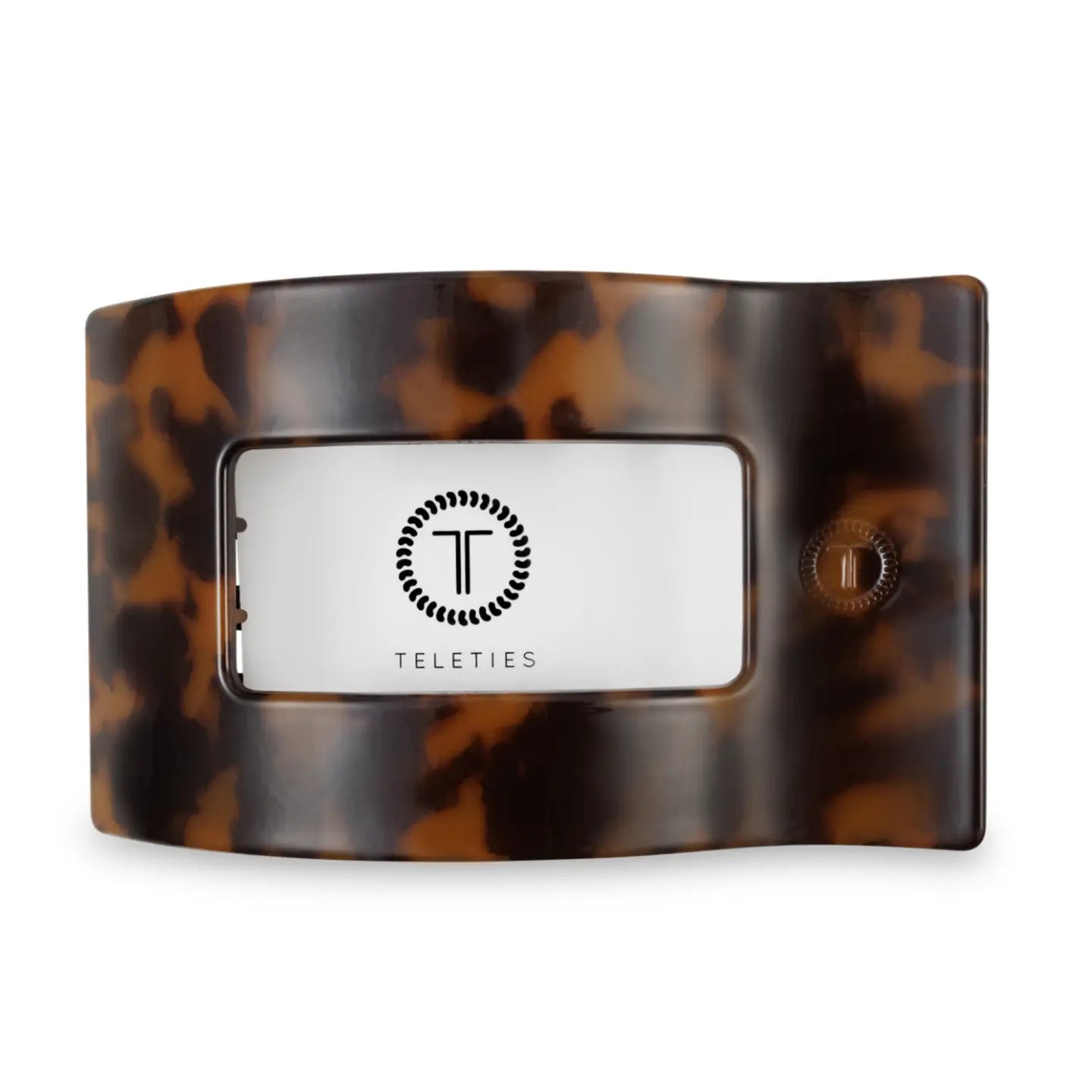 Flat Rectangle Hair Clip - Large - Tortoise