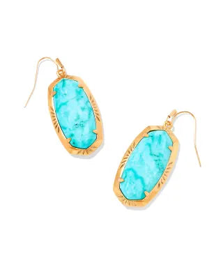 Kendra Scott Elle Drop Earrings / Gold Turquoise Magnesite
