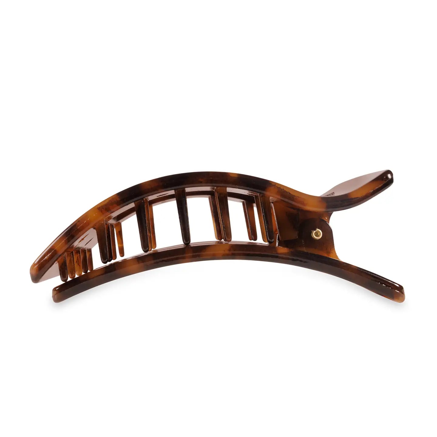 Flat Rectangle Hair Clip - Large - Tortoise