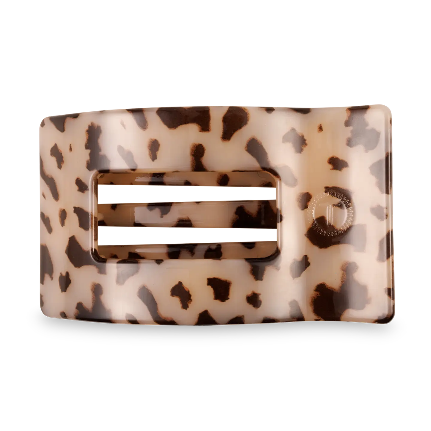 Flat Rectangle Hair Clip - Medium - Blonde Tortoise