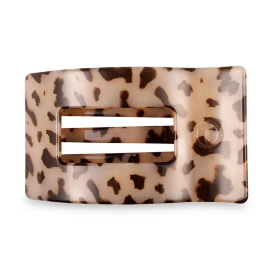 Flat Rectangle Hair Clip - Medium - Blonde Tortoise