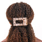 Flat Rectangle Hair Clip - Medium - Blonde Tortoise