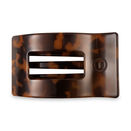 Flat Rectangle Hair Clip - Medium - Tortoise