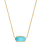 Kendra Scott Elisa Short Pendant Necklace / Gold Turquoise Magnesite