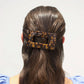 Flat Rectangle Hair Clip - Medium - Tortoise