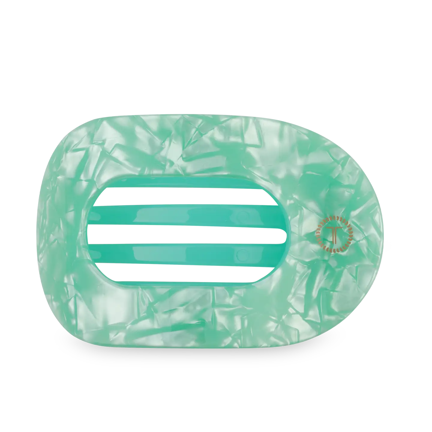Flat Round Hair Clip - Large - Spring Splash