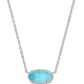 Kendra Scott Elisa Short Pendant Necklace / Silver Turquoise Magnesite