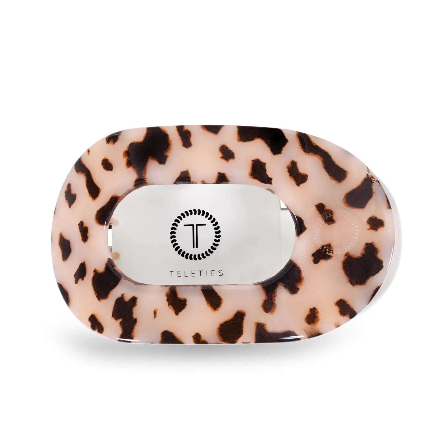 Round Flat Hair Clip - Large - Blonde Tortoise