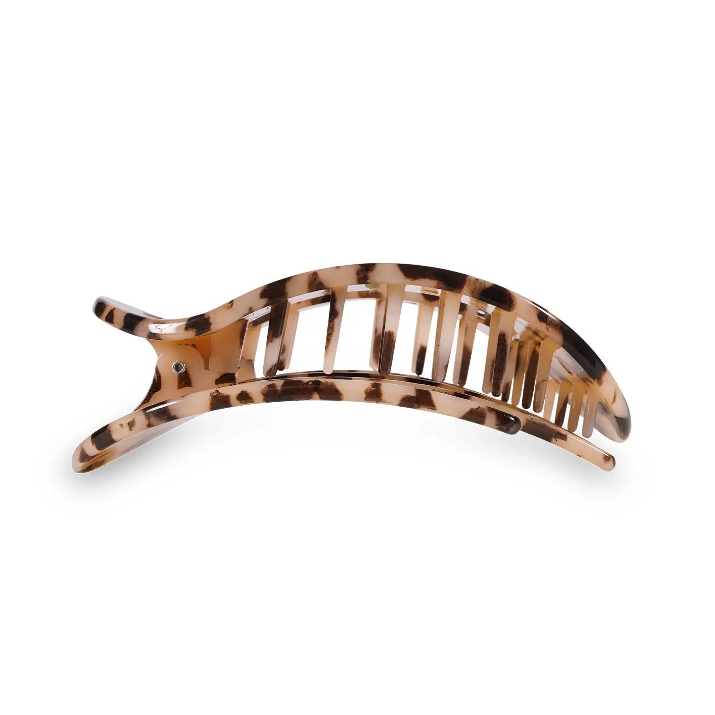Round Flat Hair Clip - Large - Blonde Tortoise