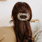 Round Flat Hair Clip - Large - Blonde Tortoise