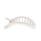 Round Flat Hair Clip - Large - Coconut White