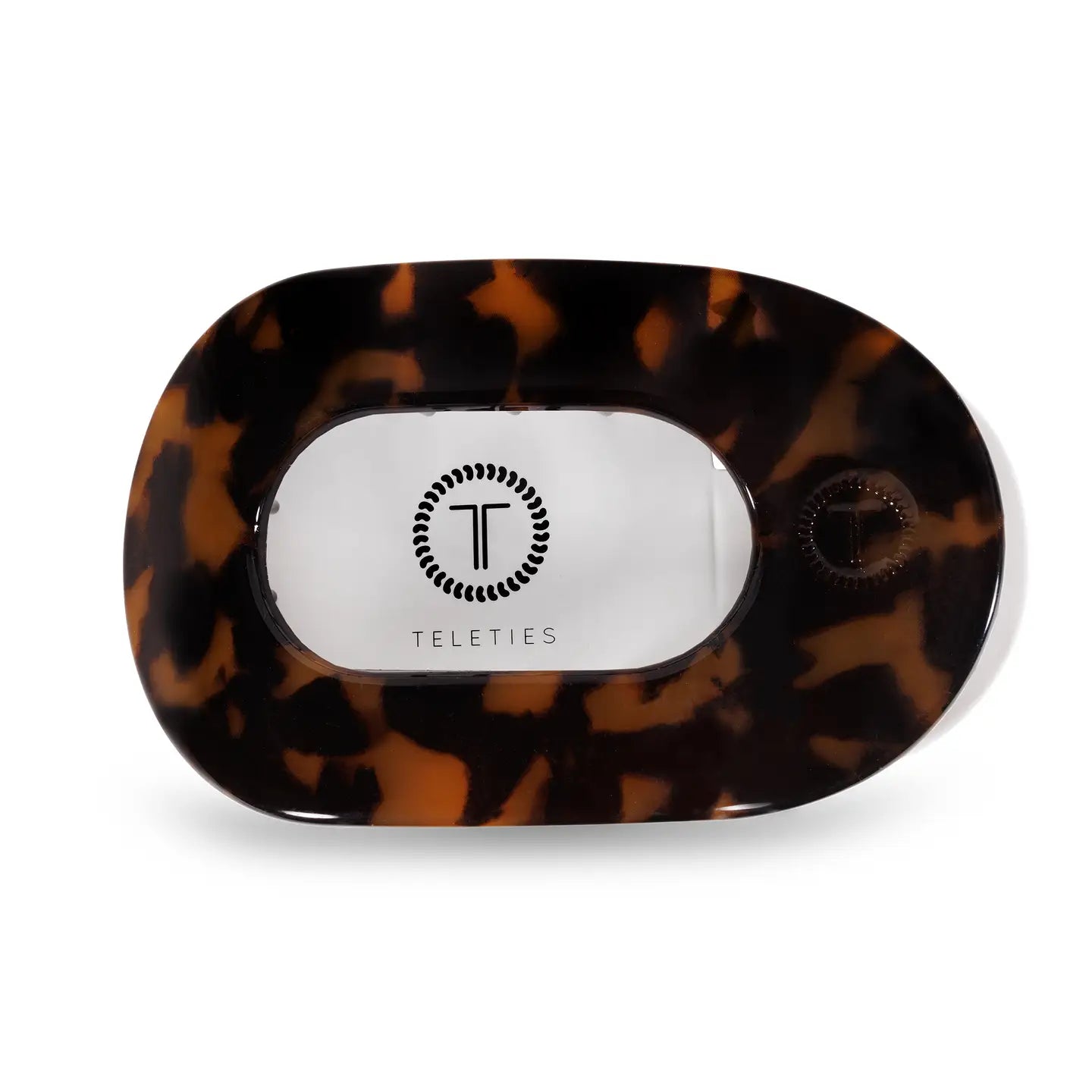 Round Flat Hair Clip - Large - Tortoise