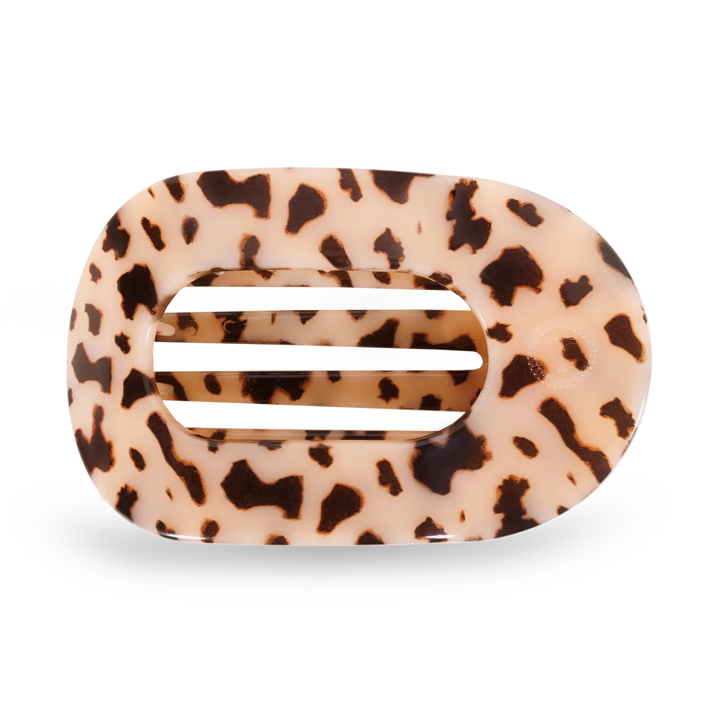 Round Flat Hair Clip - Medium - Blonde Tortoise