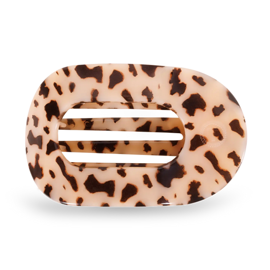 Round Flat Hair Clip - Medium - Blonde Tortoise