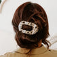 Round Flat Hair Clip - Medium - Blonde Tortoise