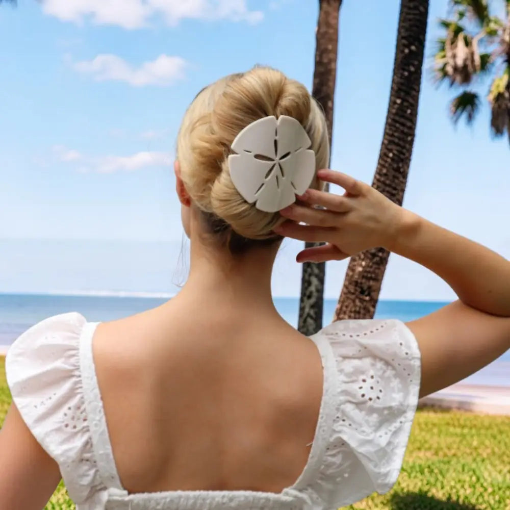 Sand Dollar - Large - Flat Shape Hair Clip