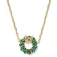 Kendra Scott Cross Wreath Short Pendant Necklace / Gold Multi