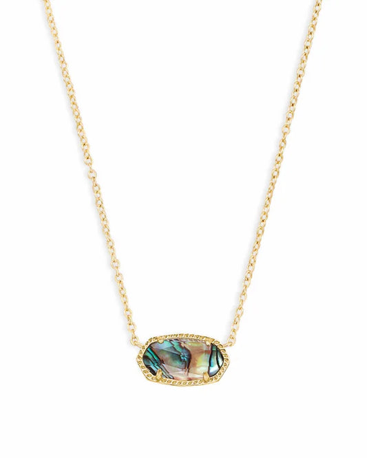 Kendra Scott Elisa Short Pendant Necklace / Gold Abalone Shell