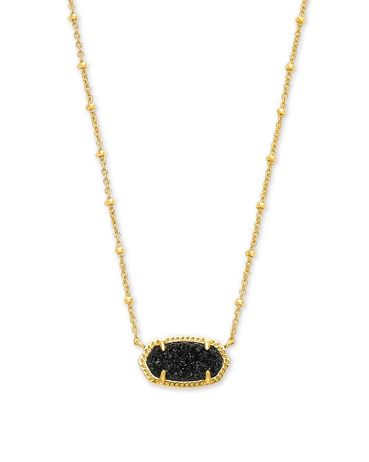 Kendra Scott Elisa Short Pendant Necklace / Gold Black