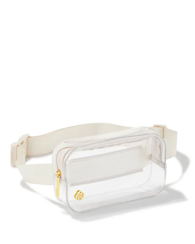 Kendra Scott Clear Belt Bag Gold Clear