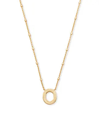 Kendra Scott Letter O Pendant Necklace / Gold Metal