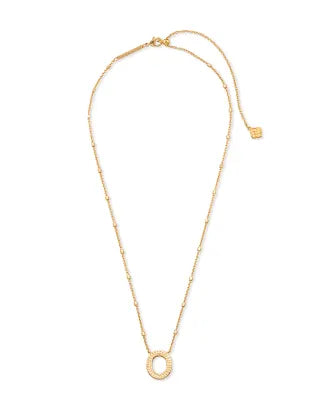 Kendra Scott Letter O Pendant Necklace / Gold Metal