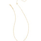Kendra Scott Mini Elisa Satellite Short Pendant Necklace / Gold Pink Opalite Crystal